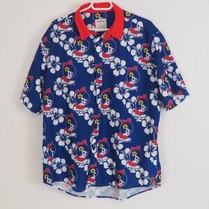 UTZ Chips Mascot Hawaiian Floral Button Down Shirt‎ Route One Apparel Size XXL